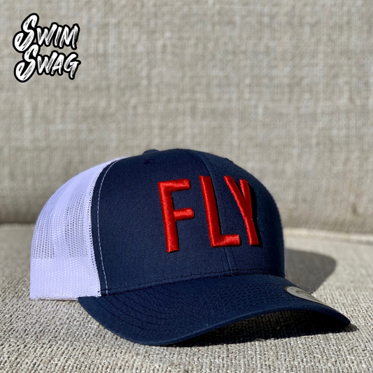 "FLY" Hat - Butterfly (Red, White, Blue)