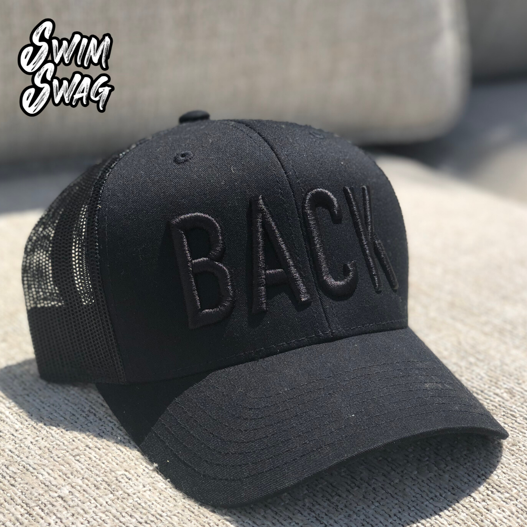 BACK - Backstroke Trucker Hat (Black)