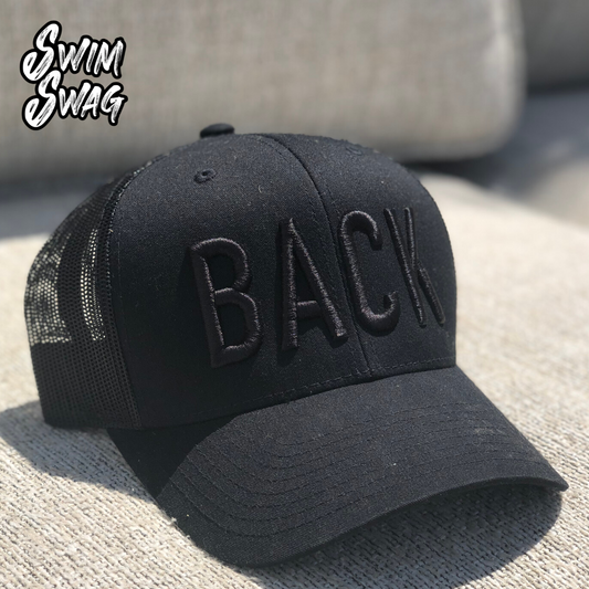 BACK - Backstroke Trucker Hat (Black)