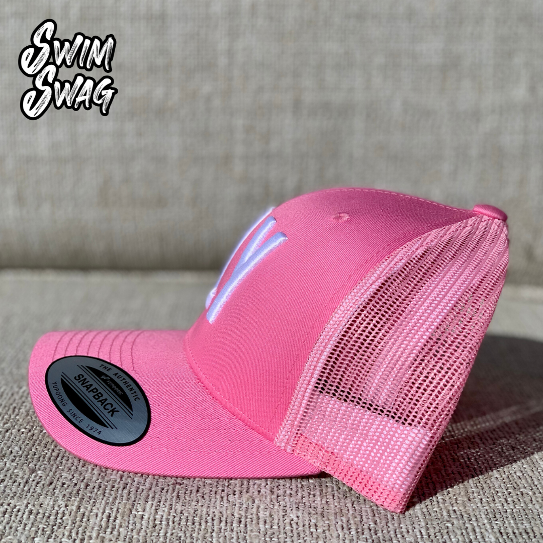 "FLY" Hat - Butterfly (Pink & White)