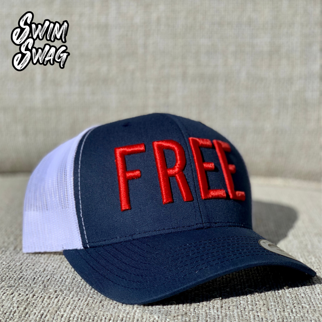 "FREE" Hat - Freestyle (Red, White, & Blue)
